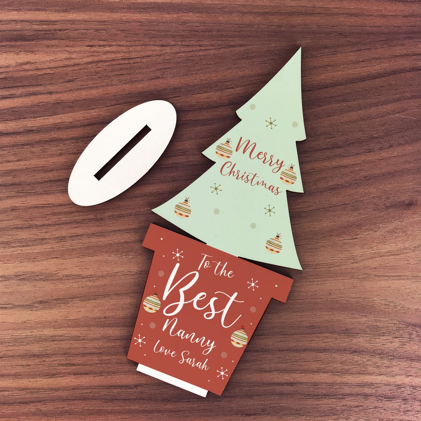 Christmas Gift For Nanny Wood Standing Christmas Tree Gift