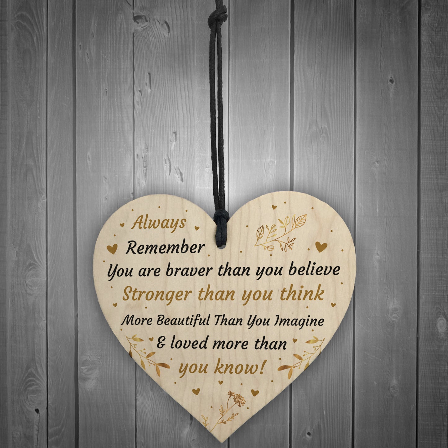 Braver Stronger Beautiful Positive Quote Sign For Best Friend