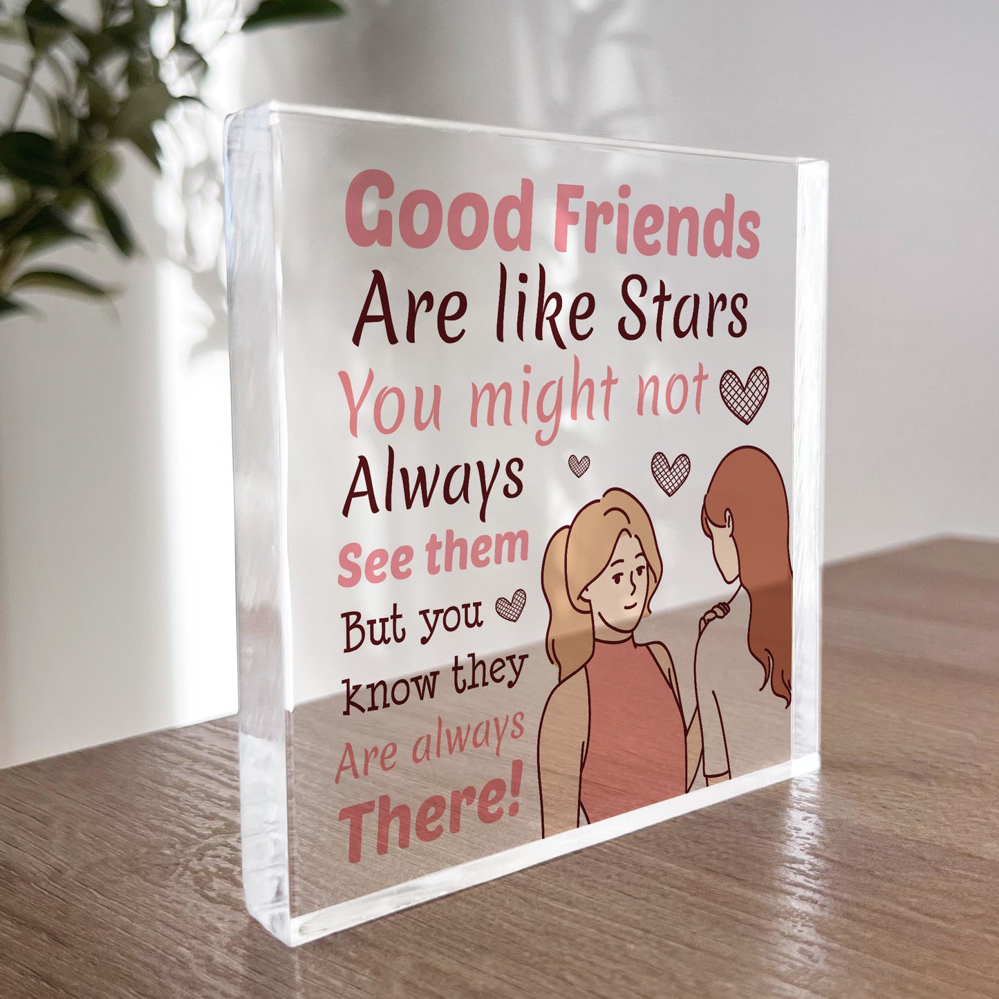 Good Friends Plaque Friendship Gift for Best Friend Christmas