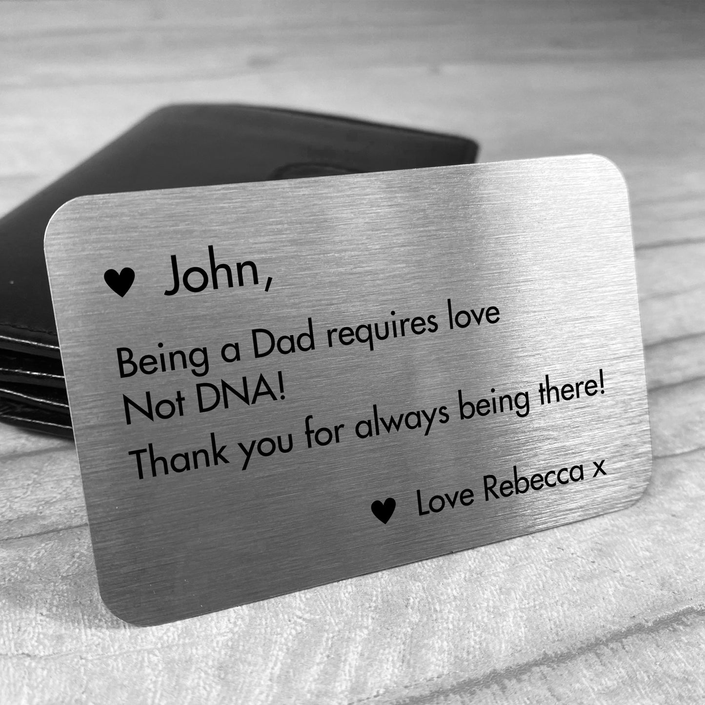Step Dad Birthday Christmas Gift PERSONALISED Wallet Insert