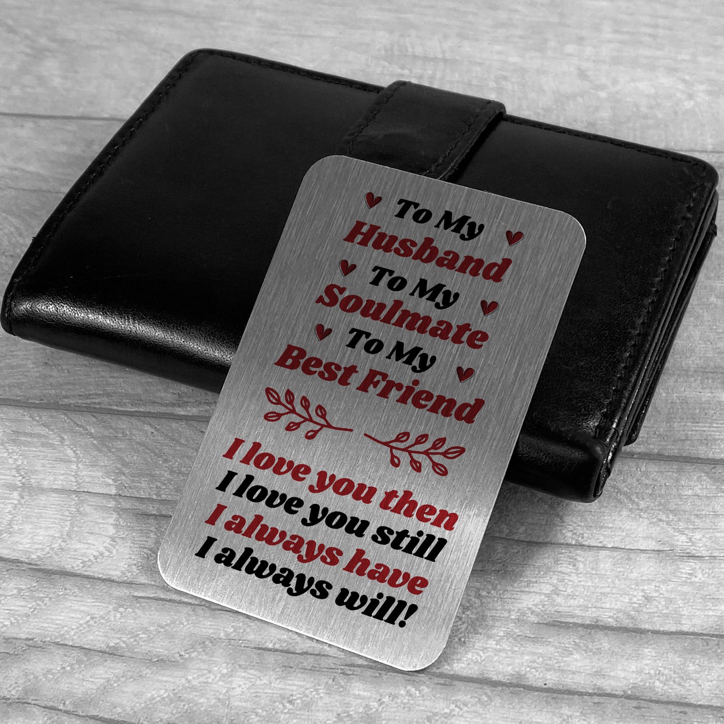 Novelty Gift For Husband Birthday Anniversary Gift Metal Card