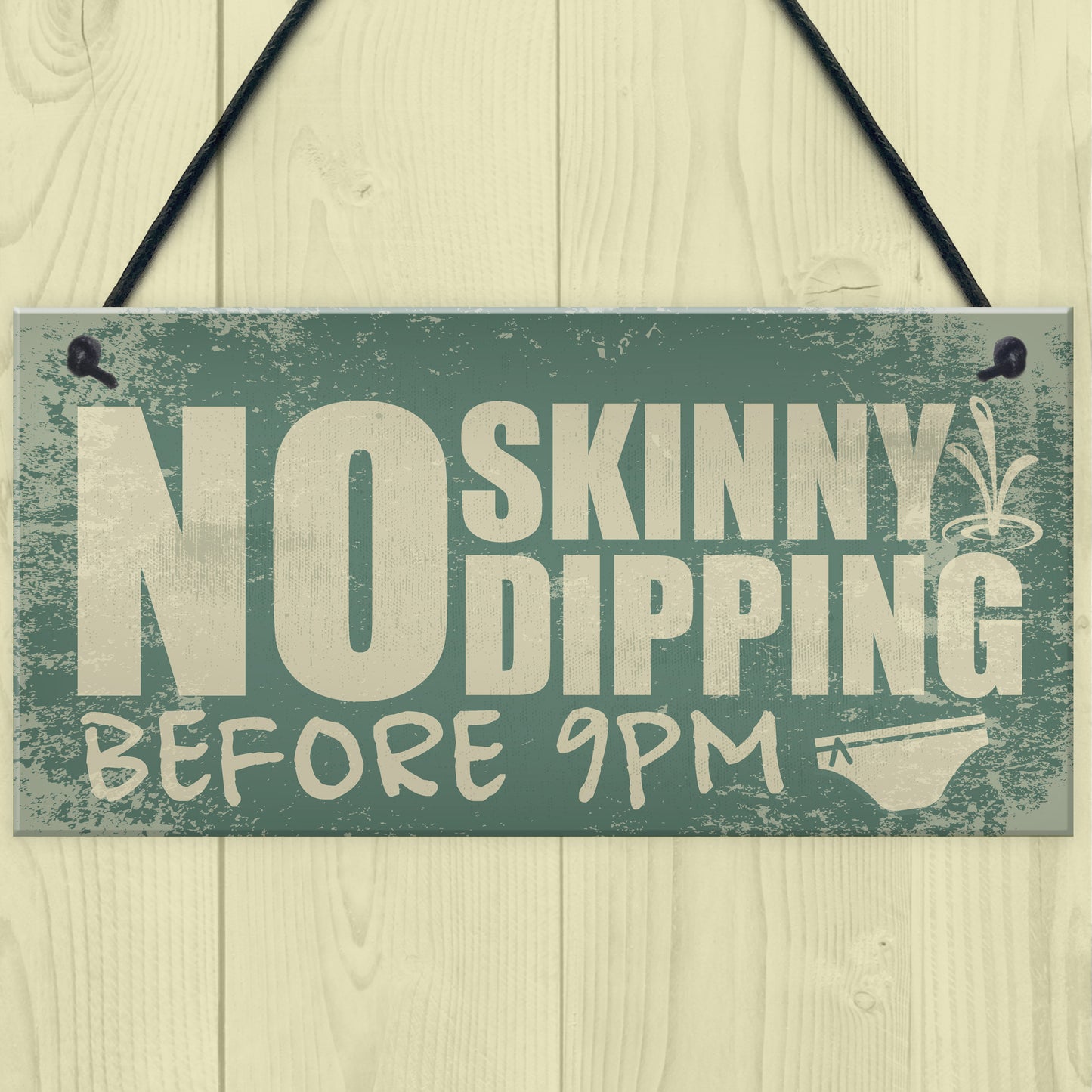 Hot Tub Plaque Garden No Skinny Dipping Shed Sign Funny Sign
