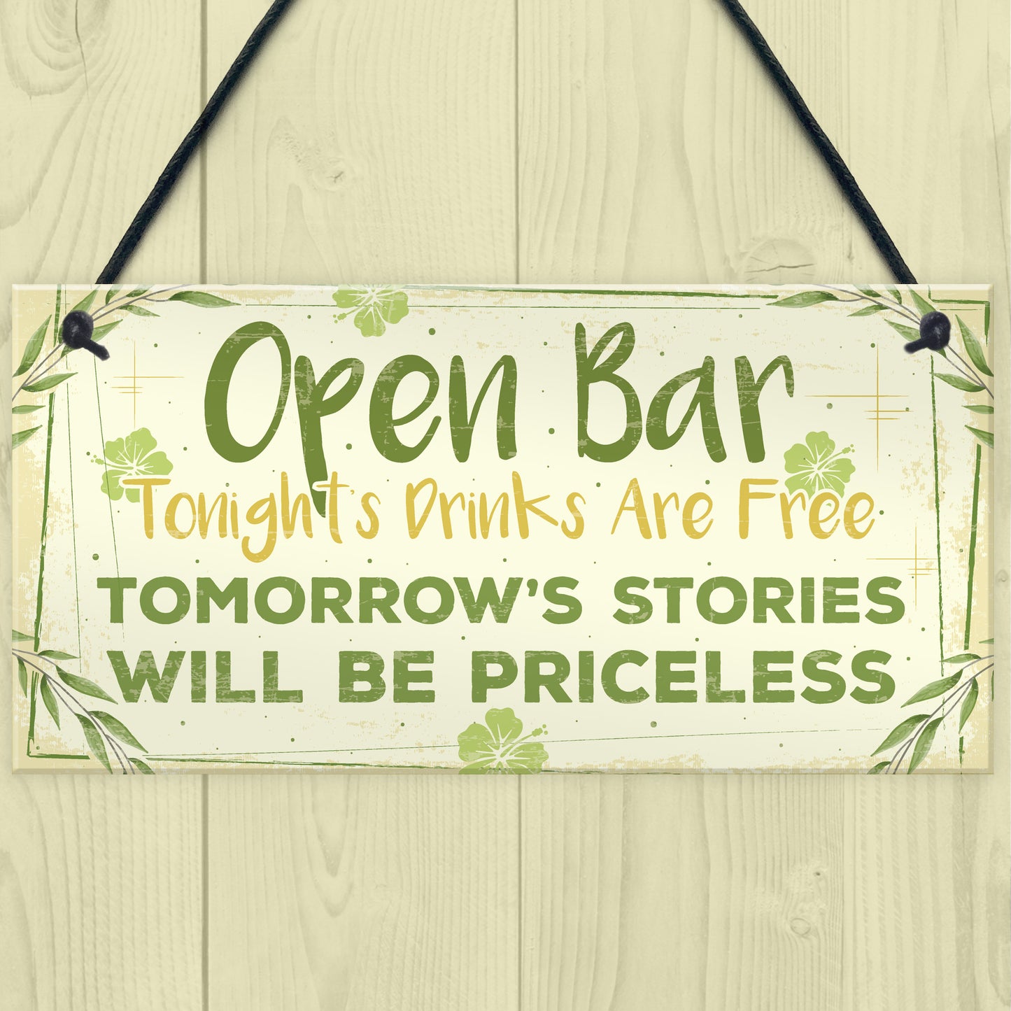 Open Bar Signs Home Garden Bar Plaque Pub Kitchen Man Cave Sign