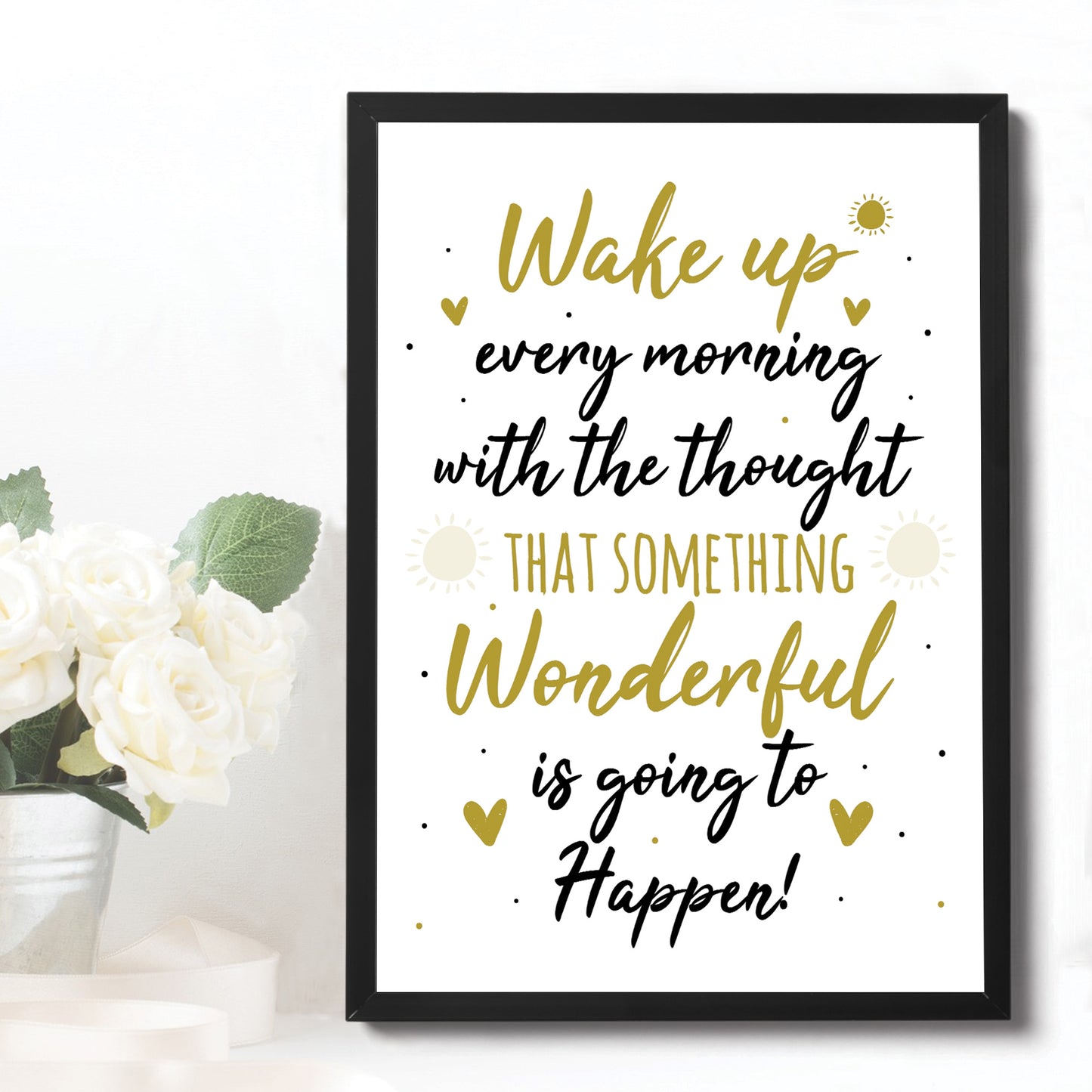 Inspirational Motivational Positive Quote Framed Print Birthday