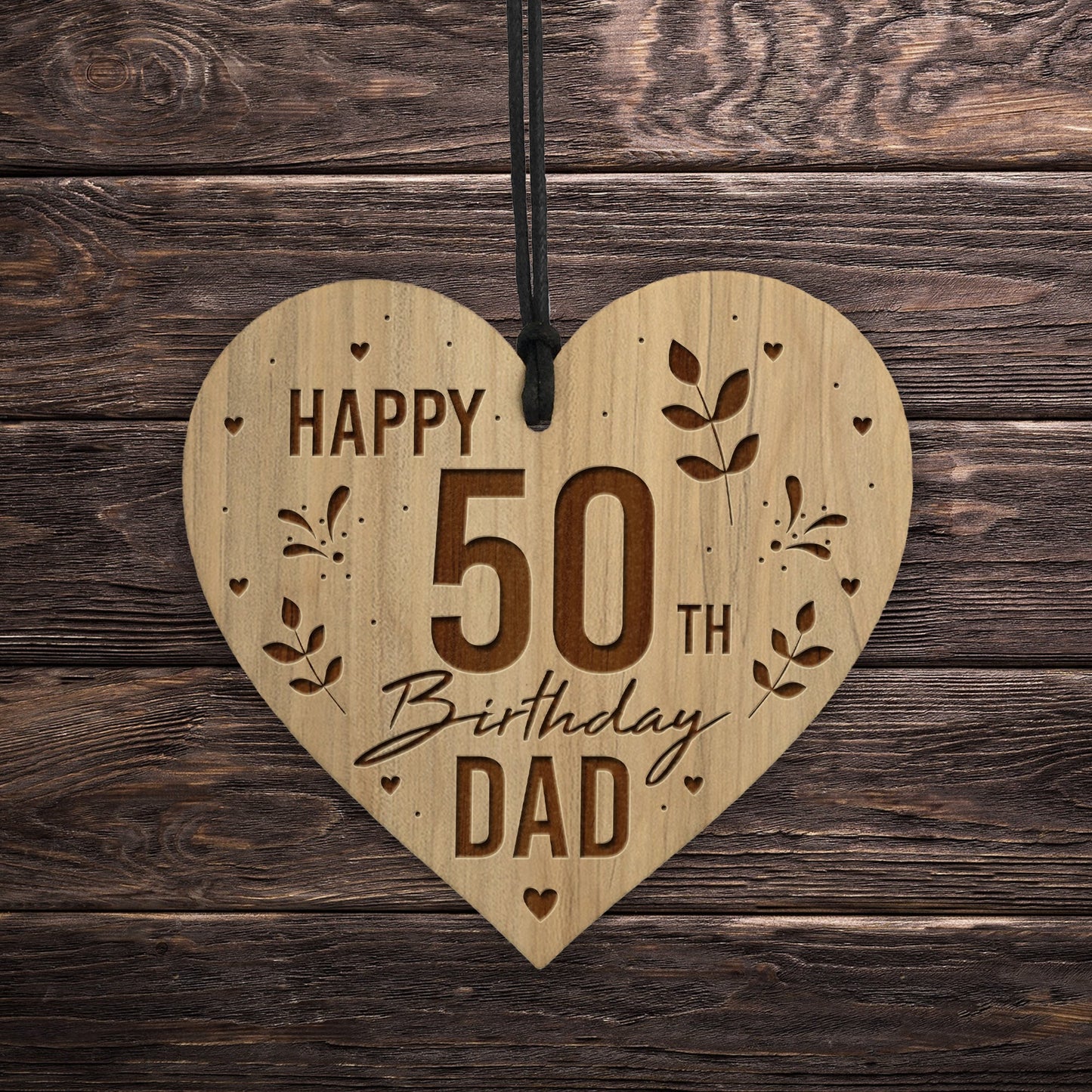 Dad Birthday Gifts Engraved Heart 30th 40th 50th 60th Birthday