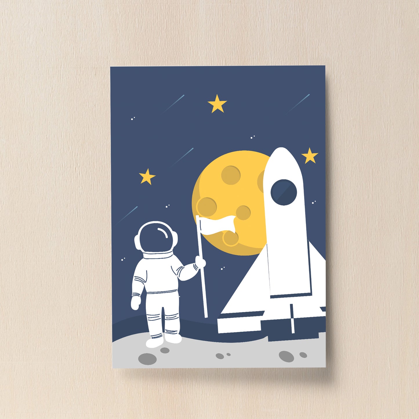 Cute Boys Bedroom Wall Art Space Room Decoration Nursery Decor