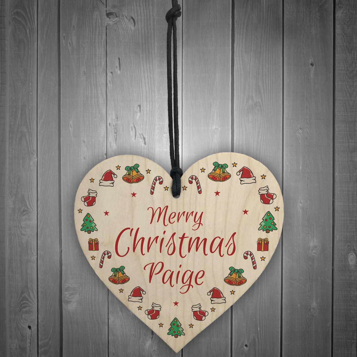 Christmas Bauble For Daughter Son Personalised Heart Decoration