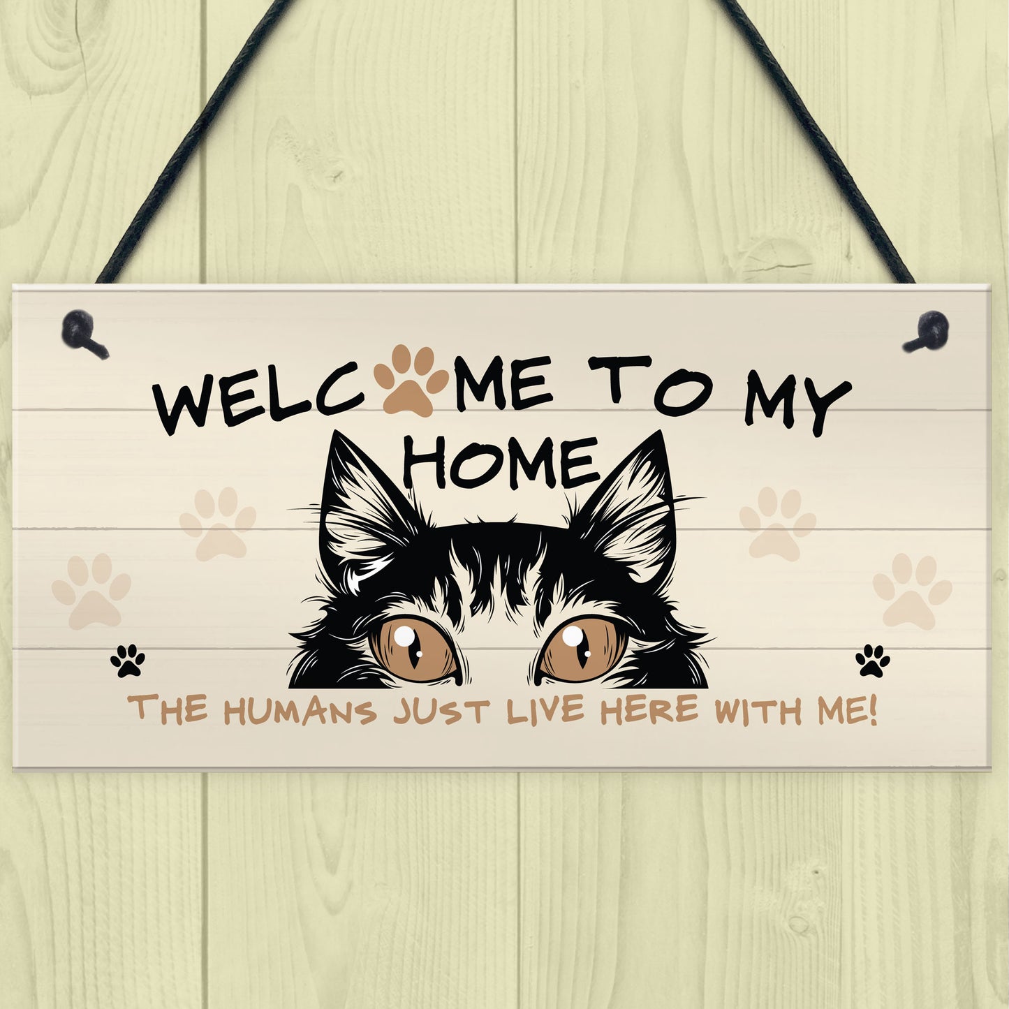 Funny Cat Sign Welcome Sign Cat Lover Gift For Women Home