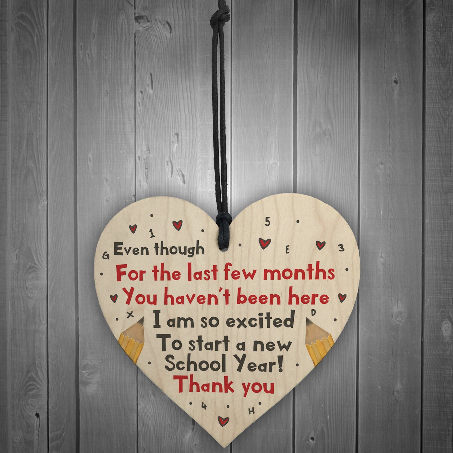 Wood Heart Gift For Teacher Back To School Gifts Assistant Gift