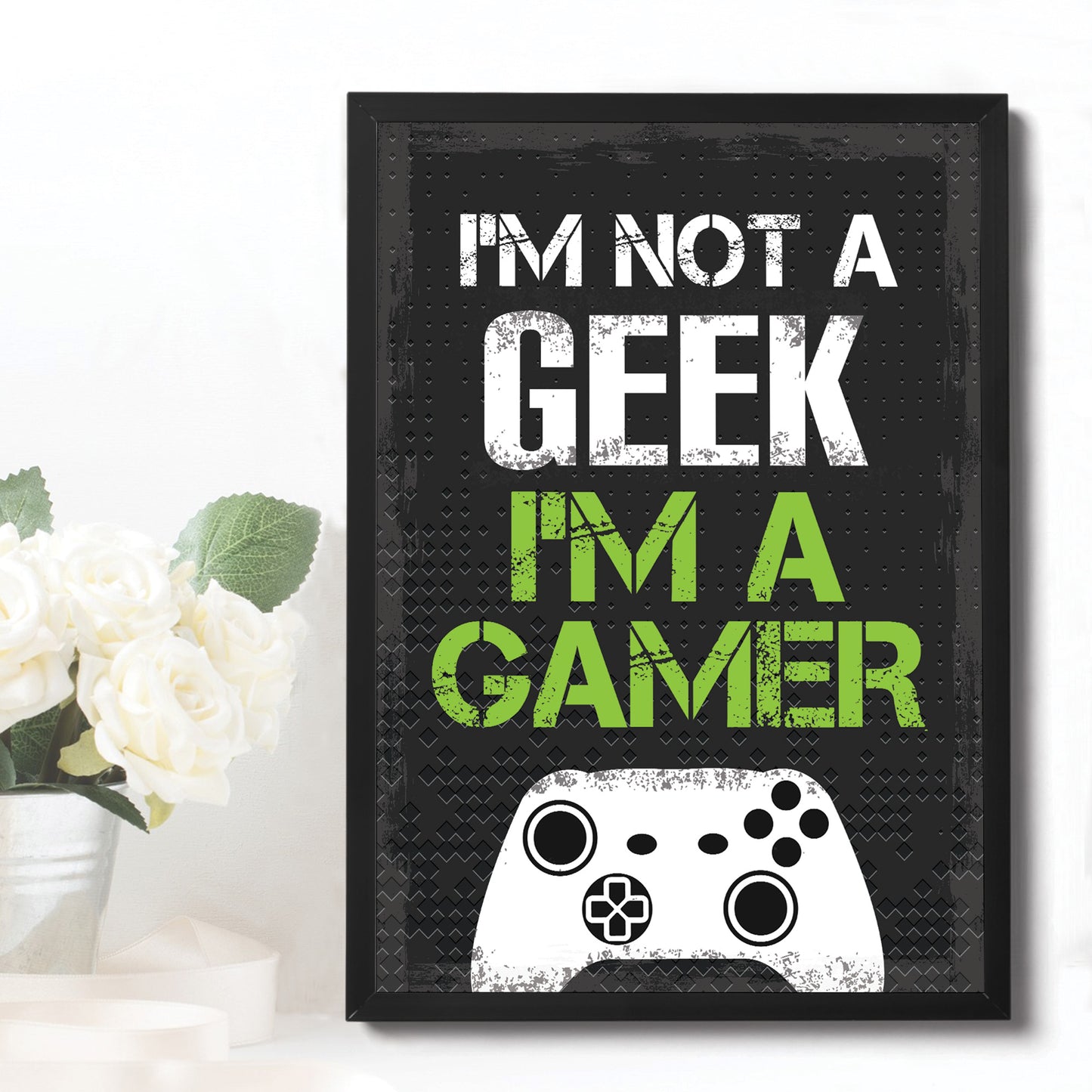 Not A Geek Gamer Gaming Sign For Boys Bedroom Gamer Print