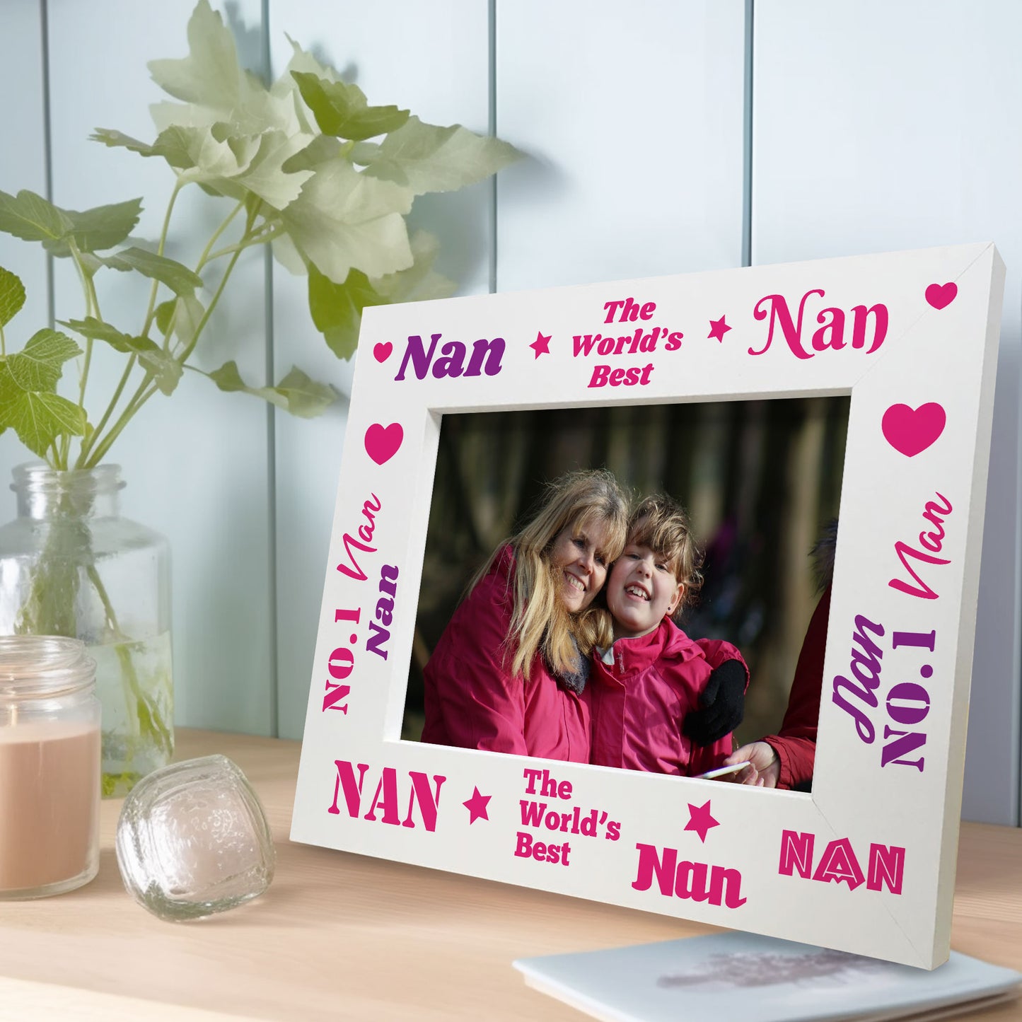 Novelty Nan Gift For Birthday Wooden Photo Frame Nan Photo Frame