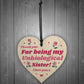Best Friend Plaque Hanging Wooden Heart Unbiological Sister Gift