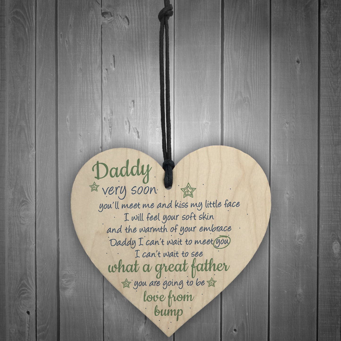 Handmade Heart From Bump Gifts Dad Daddy To Be Father Baby Son