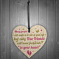 BEST FRIEND Keepsake Gift Wooden Heart Plaque Birthday Gift
