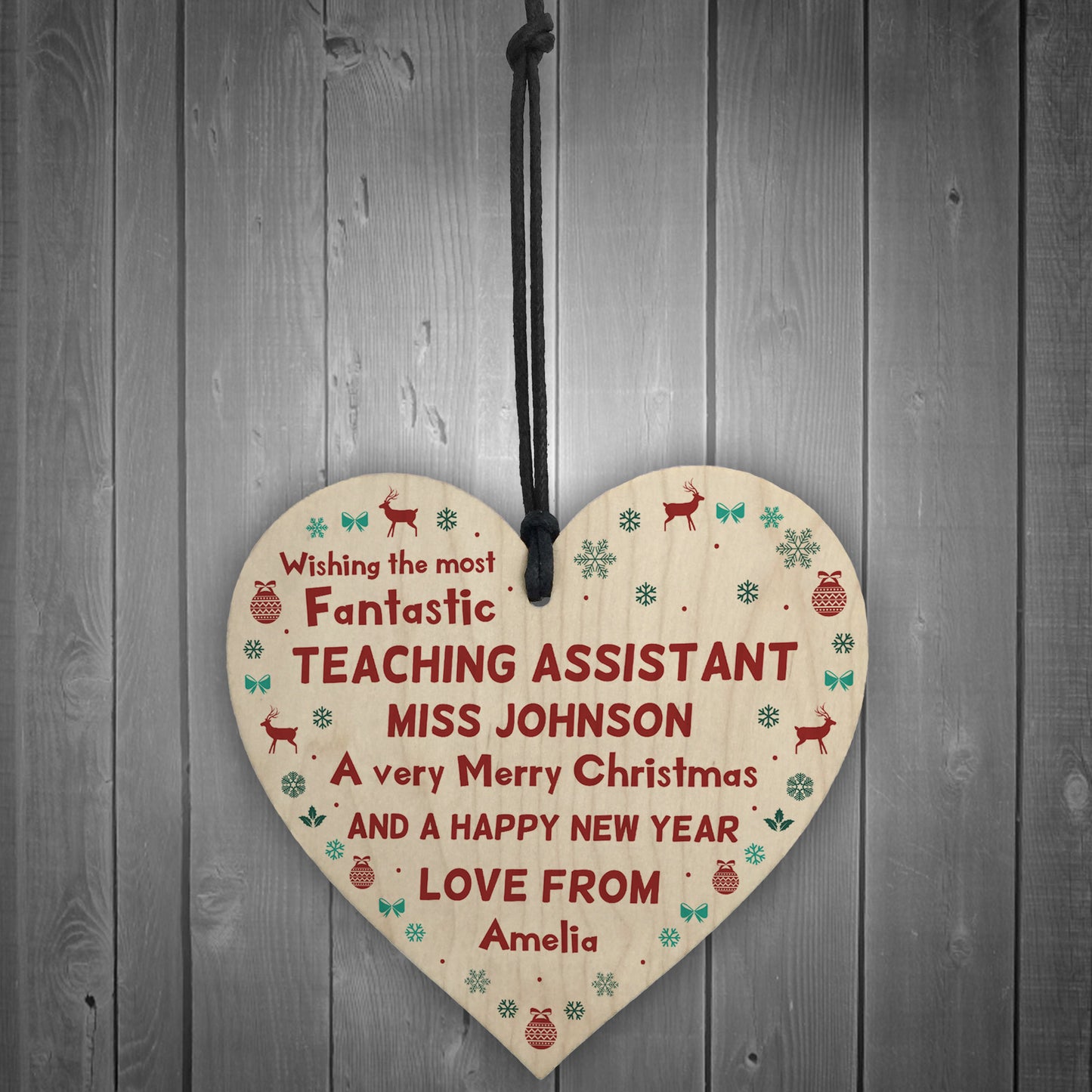 Handmade Christmas Gift Heart Teaching Assistant Gift From Child