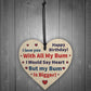 Birthday Gift For Boyfriend Husband Rude Wood Heart Gift For Him
