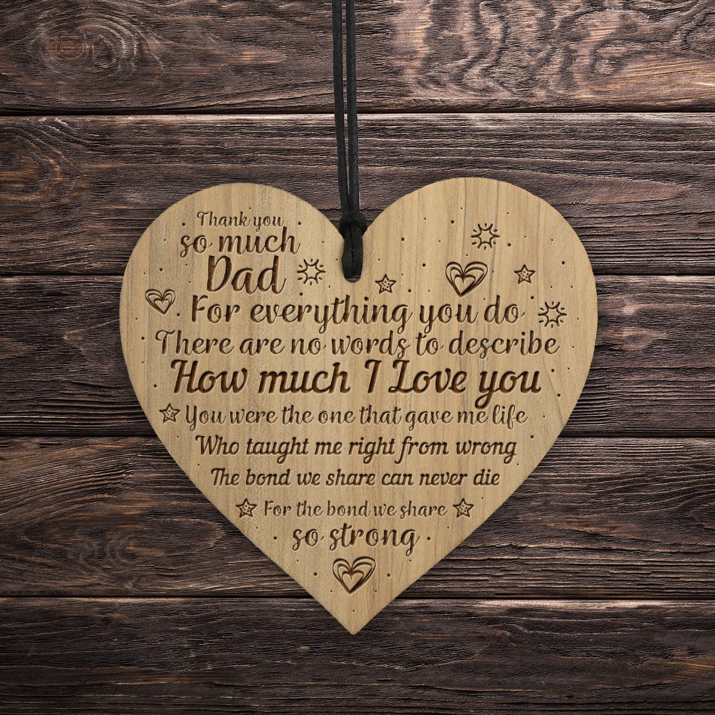 Dad Gift Ideas Engraved Heart Dad Gift Birthday Christmas