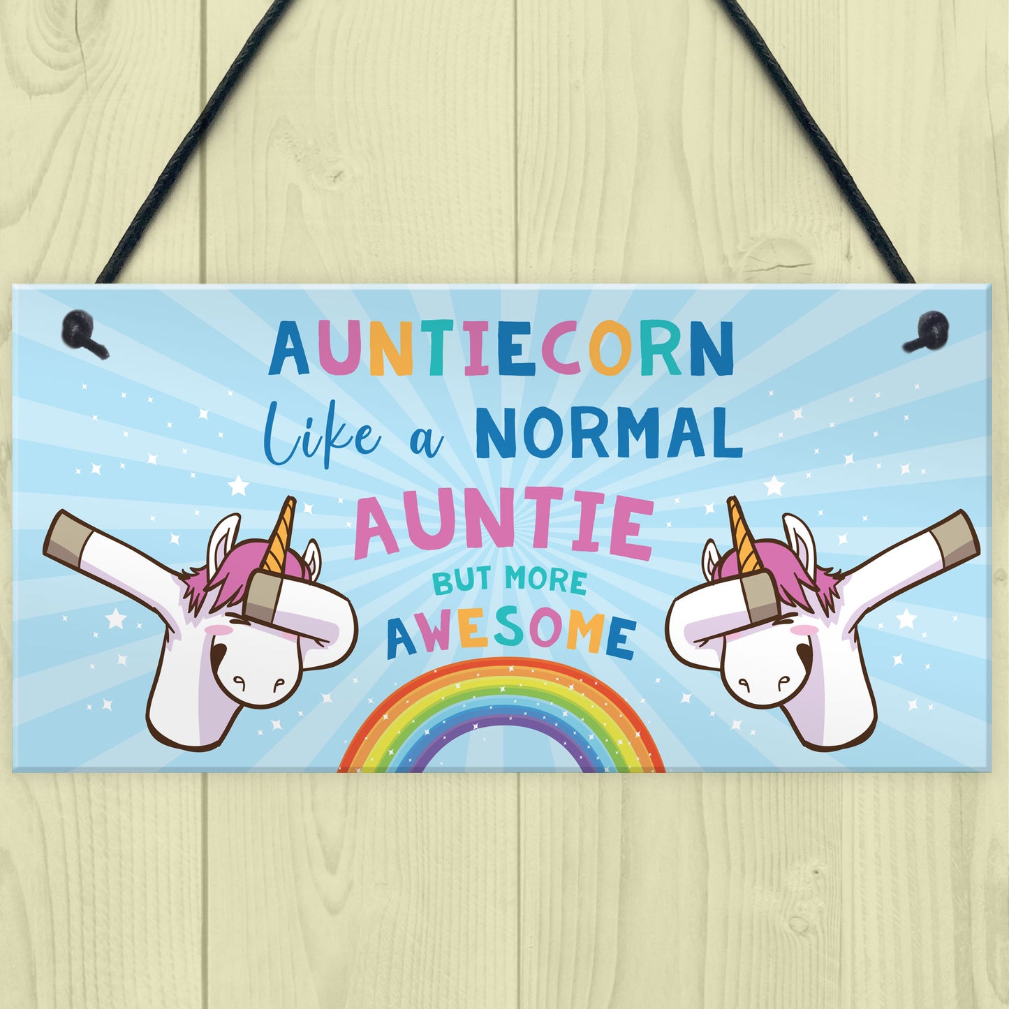 Novelty Unicorn Gift For Auntie Birthday Xmas Gifts Auntie Sign