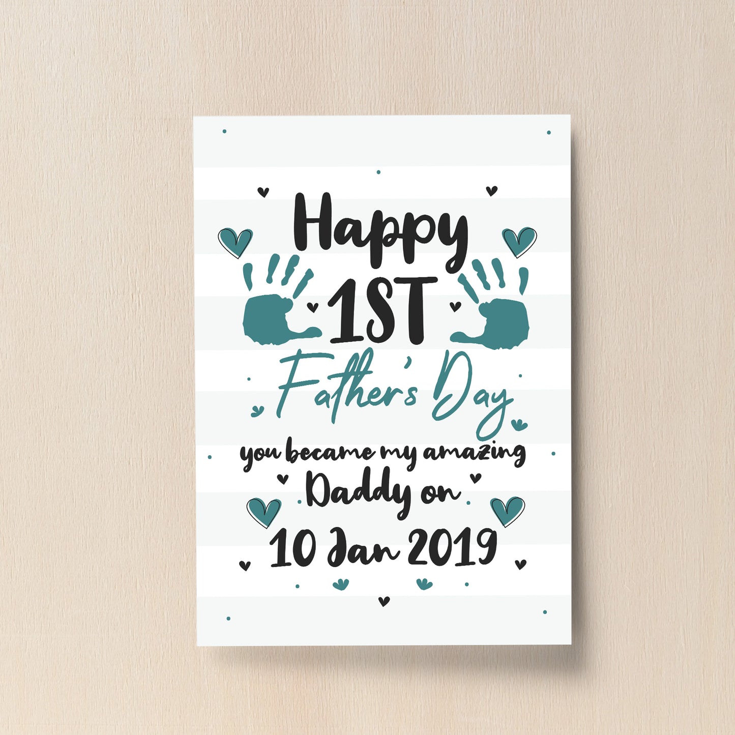PERSONALISED 1st Fathers Day Gift From Daughter Son Keepsake