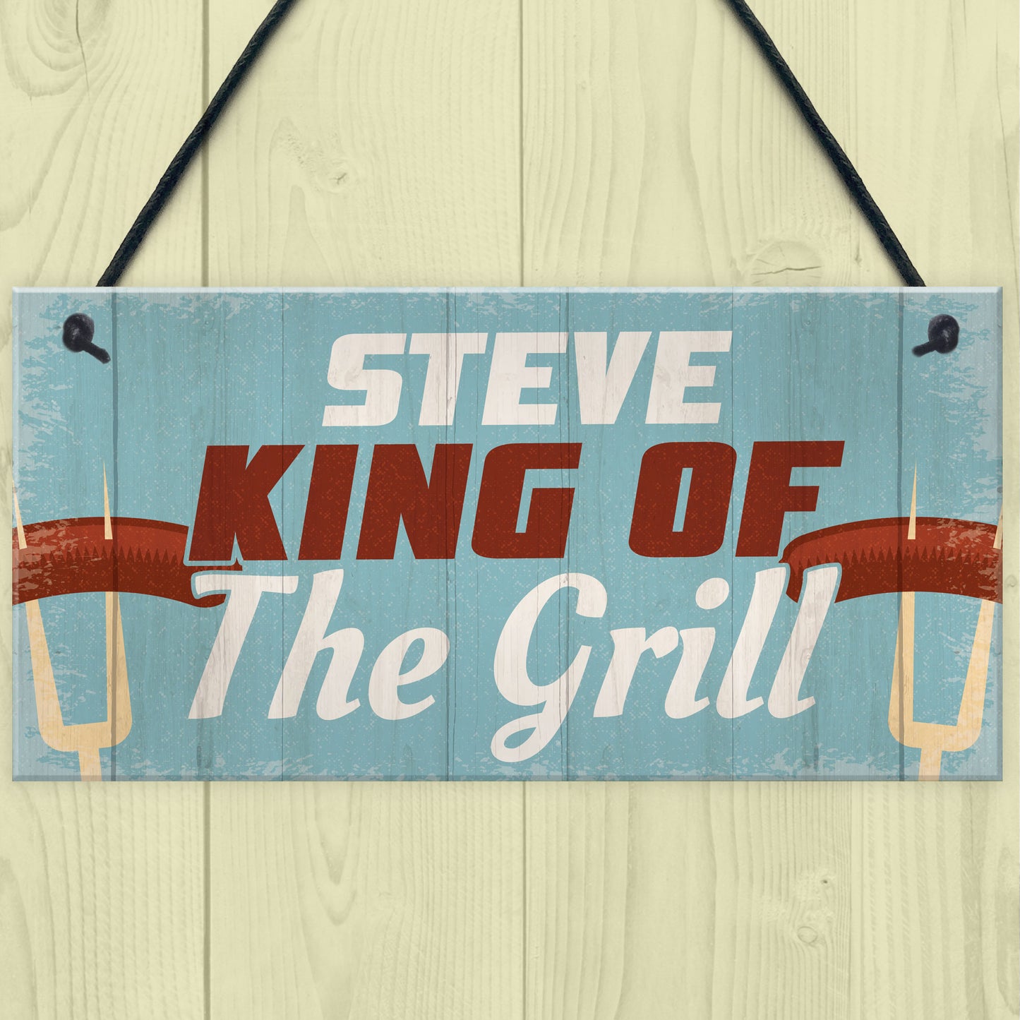 PERSONALISED Barbecue BBQ Sign King of The Grill Funny Gifts