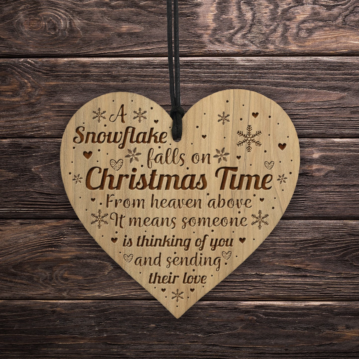 Engraved Christmas Bauble Hanging Tree Decoration Memorial Gift