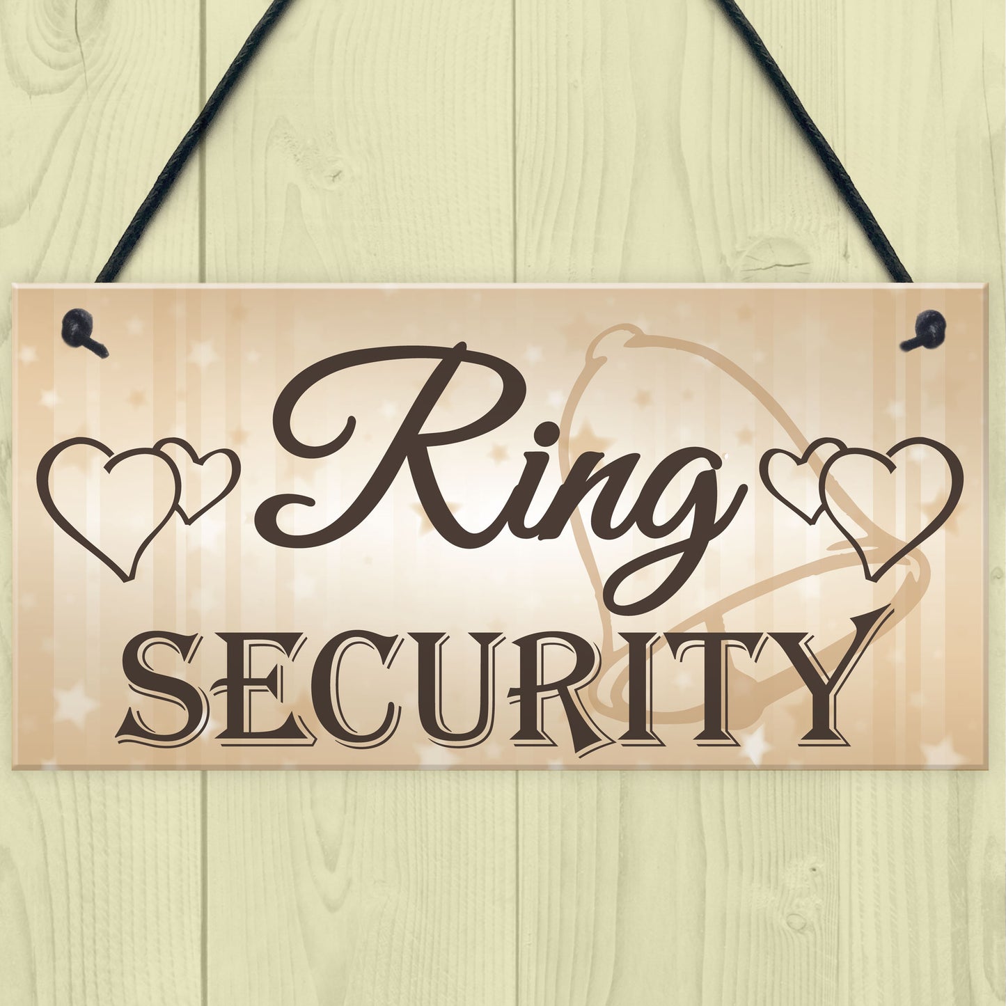 Shabby & Chic Wedding Sign Ring Security Pageboy Bestman Plaque