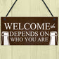 Funny Bar Welcome Sign Novelty Man Cave Gifts Home Bar Decor