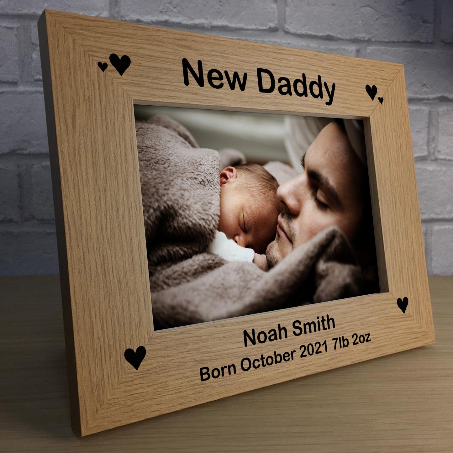 New Daddy Gift Personalised Photo Frame Newborn Baby Gift