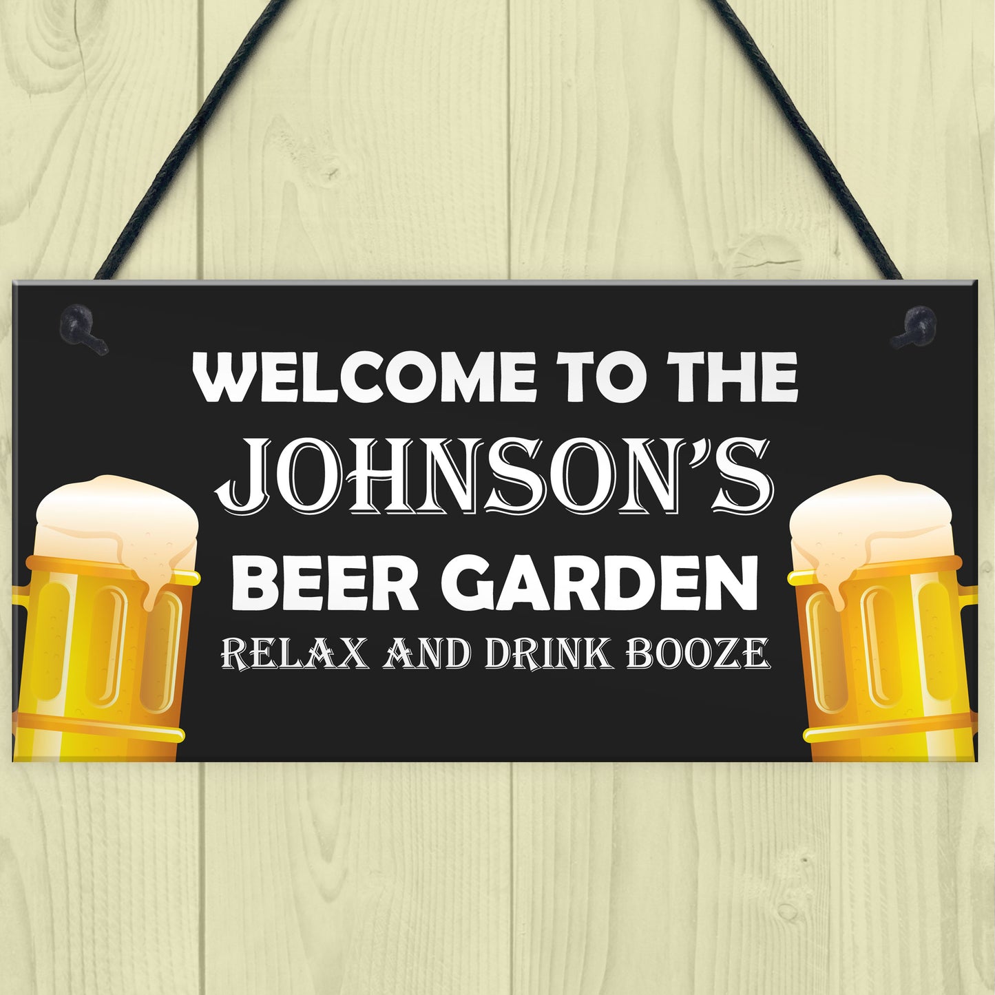 Beer Garden Personalised Sign For Man Cave Pub Bar Alcohol Gift
