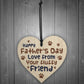 Funny Fathers Day Gift From Dog Furry Friend Wood Heart Dad Gift