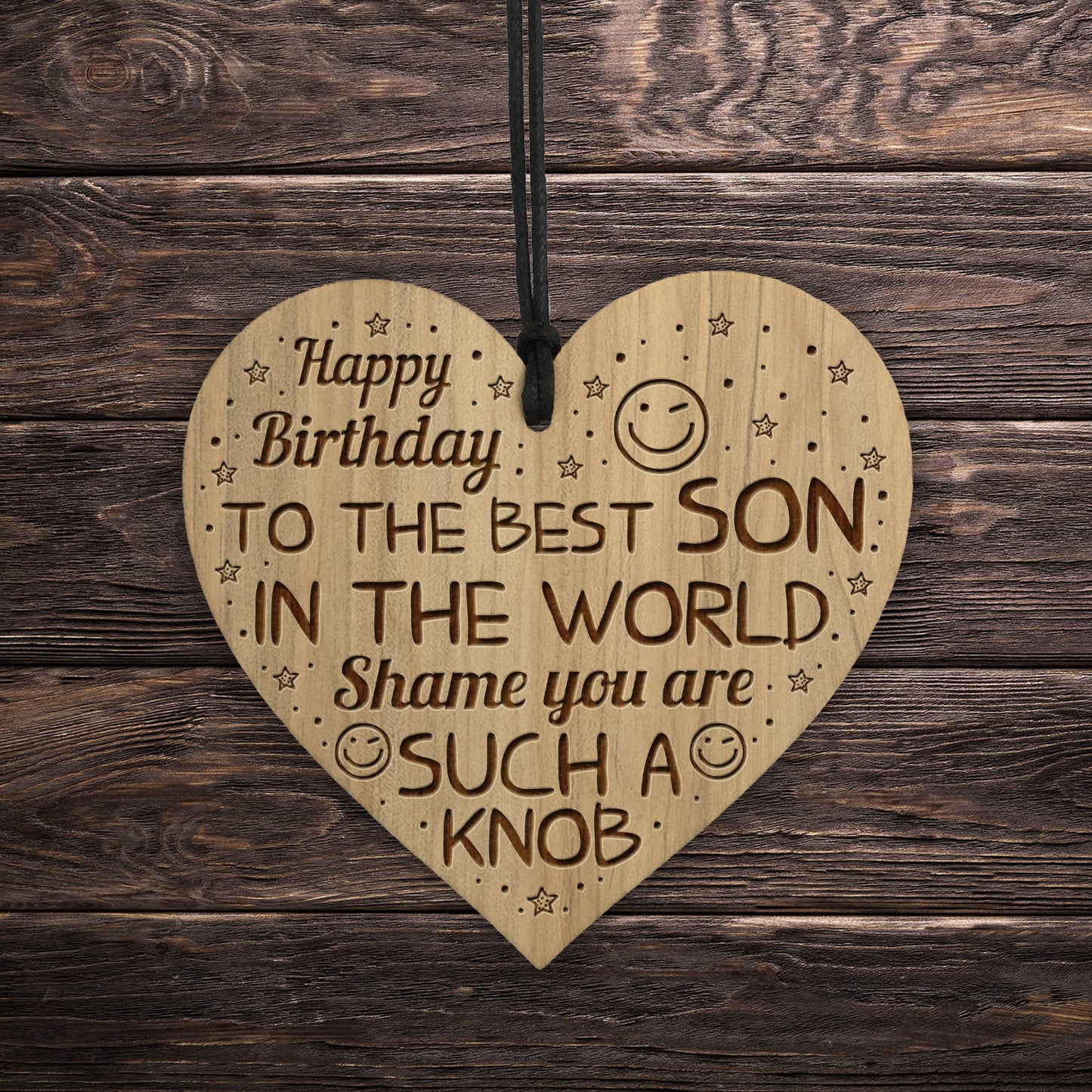 Funny Joke 18th 21st Birthday Gift For Son Engraved Heart