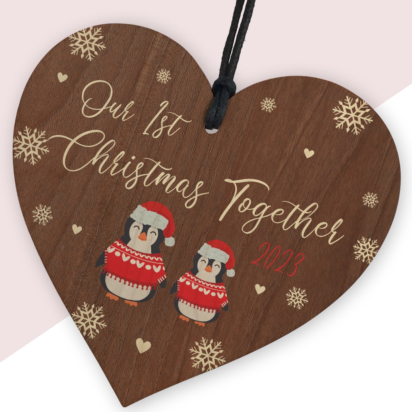 Our 1st Christmas Together 2023 Wooden Tree Decoration Hanging