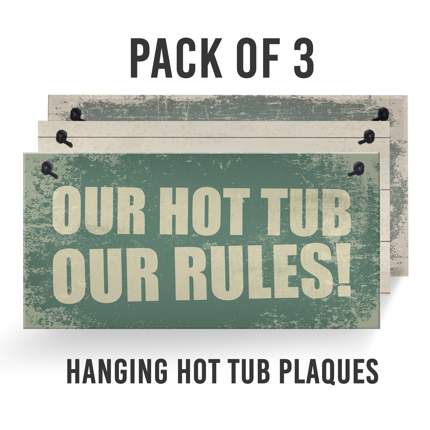 Funny Hot Tub Sign 3 Pack Of Hanging Plaques Hot Tub Accessories