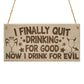 Drink For Evil Alcohol Beer Wine Pub Man Cave Bar Hanging Plaque