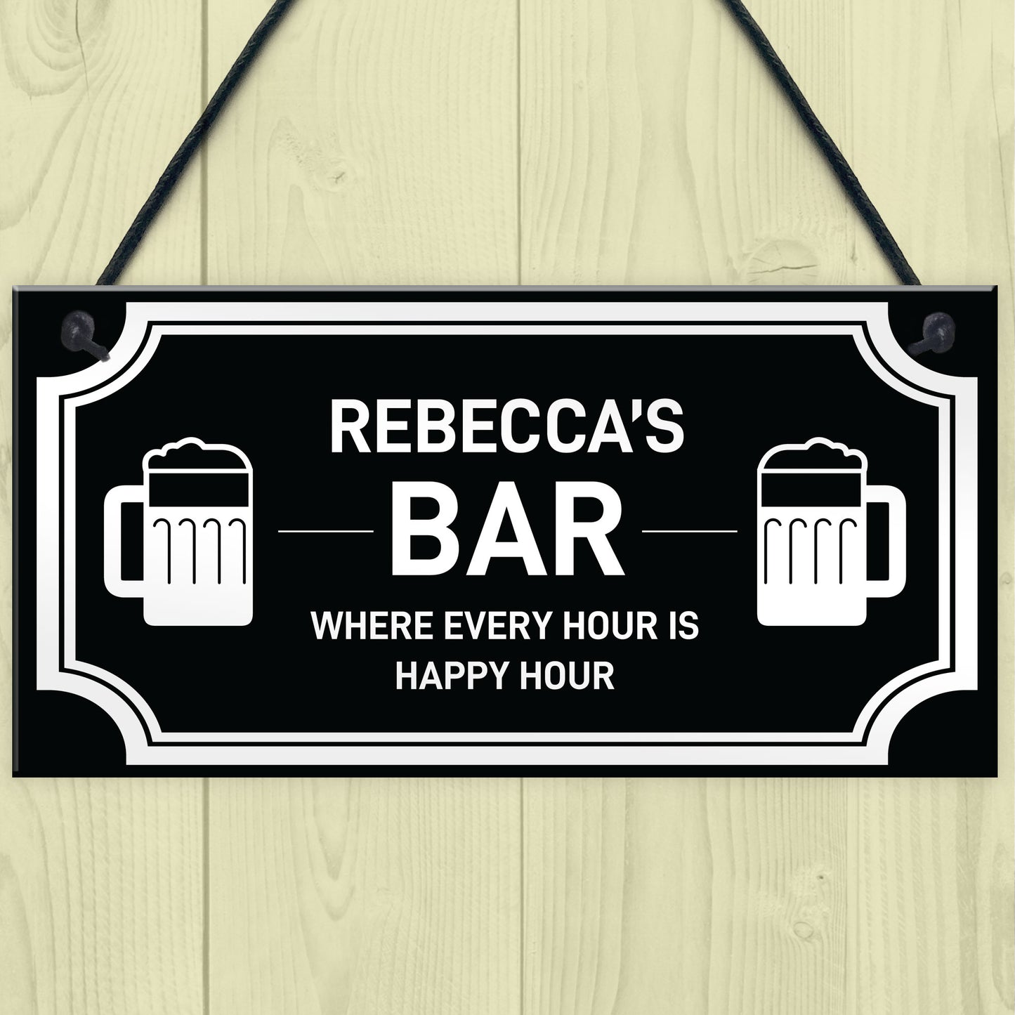 Personalised Bar Sign For Home Bar Man Cave Pub Shabby Chic