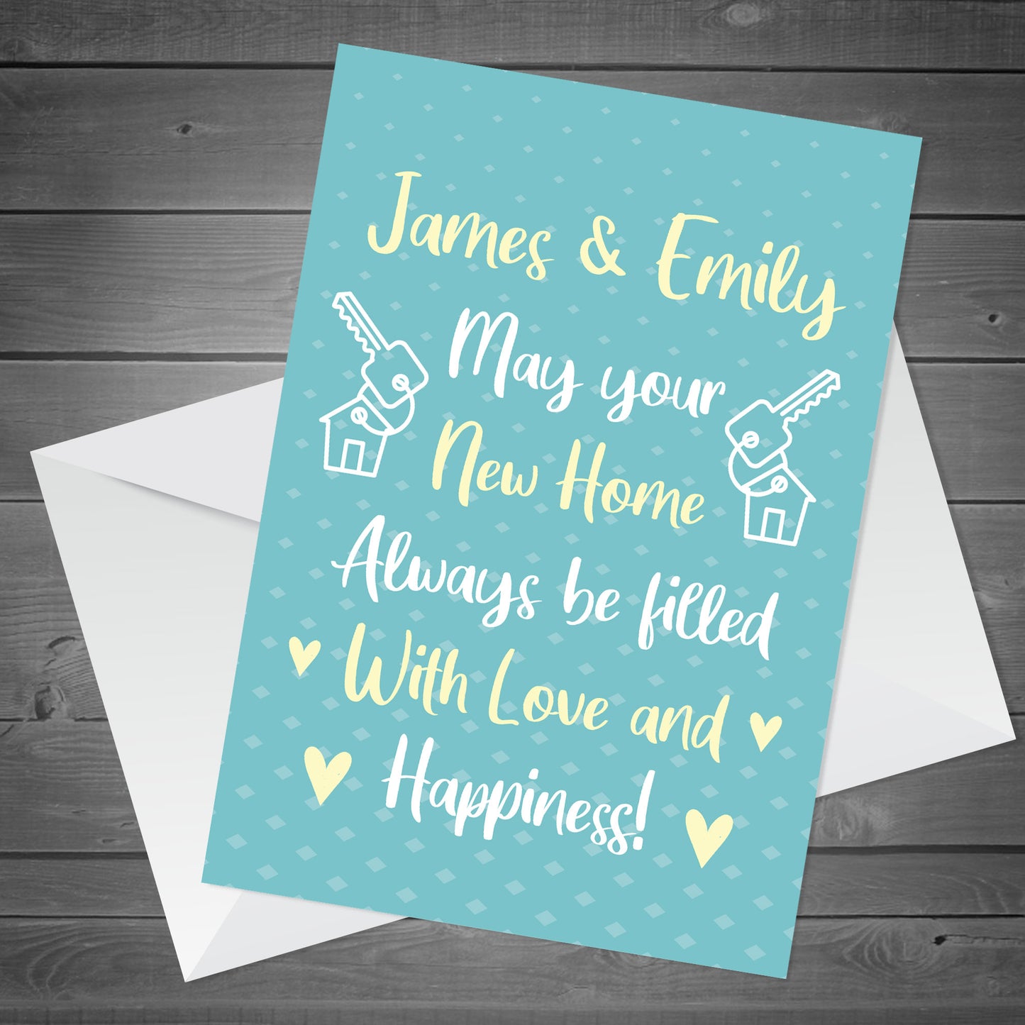 Personalised New Home Card For Couple Friend Congratulations