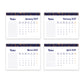 2024 Desk Calendar Floral Design Month To View With Notes Family