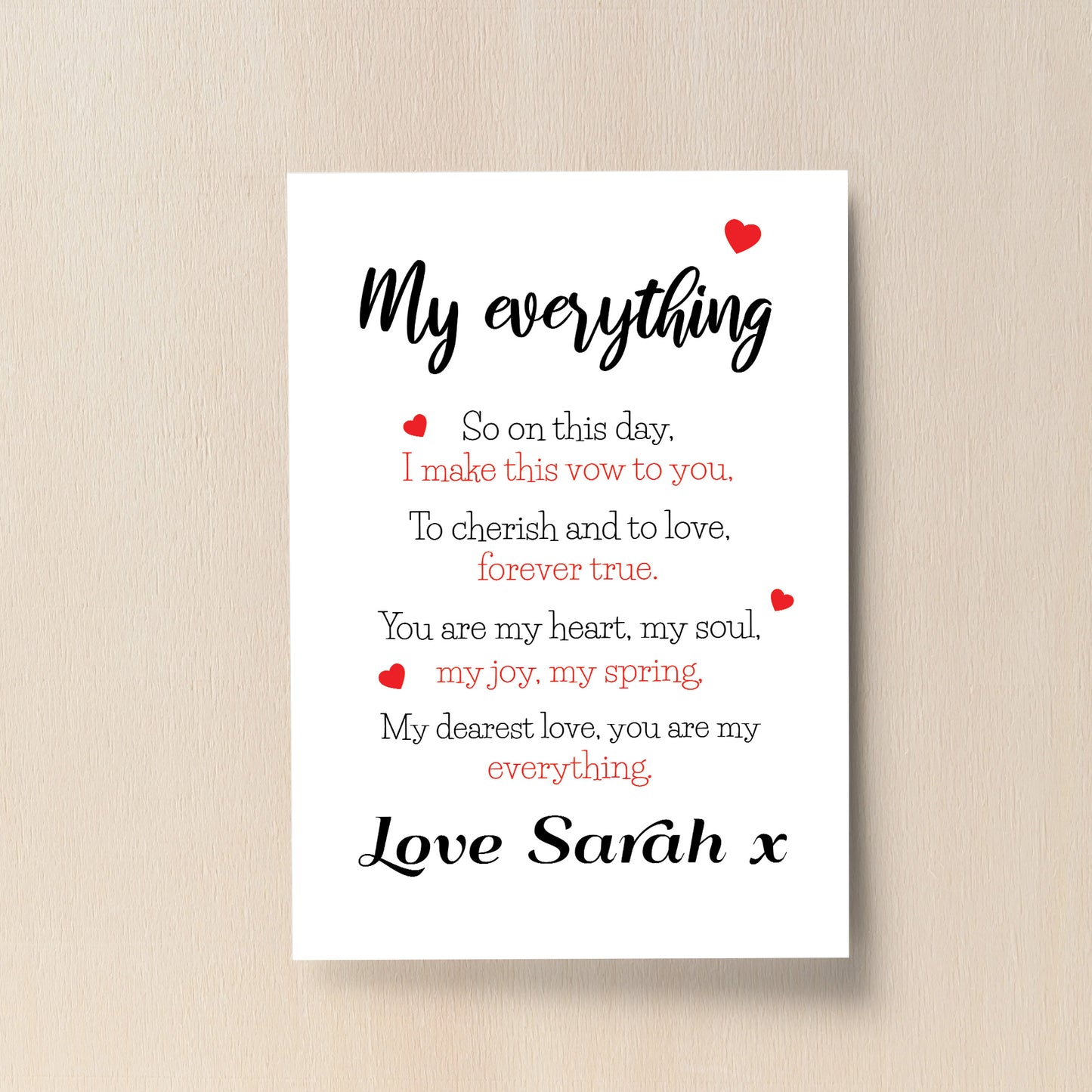 Personalised Valentines Anniversary Gift For Him Her Wife Gifts