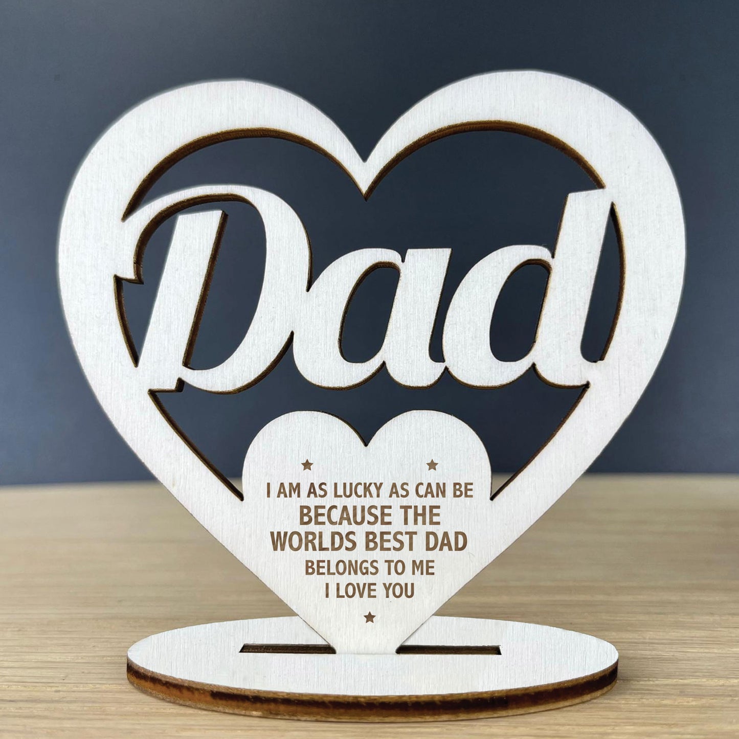 Special Dad Gift Birthday Fathers Day Wood Standing Plaque