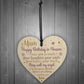 MUM Birthday Memorial Plaque Wood Heart Sign Grave Tribute Gift