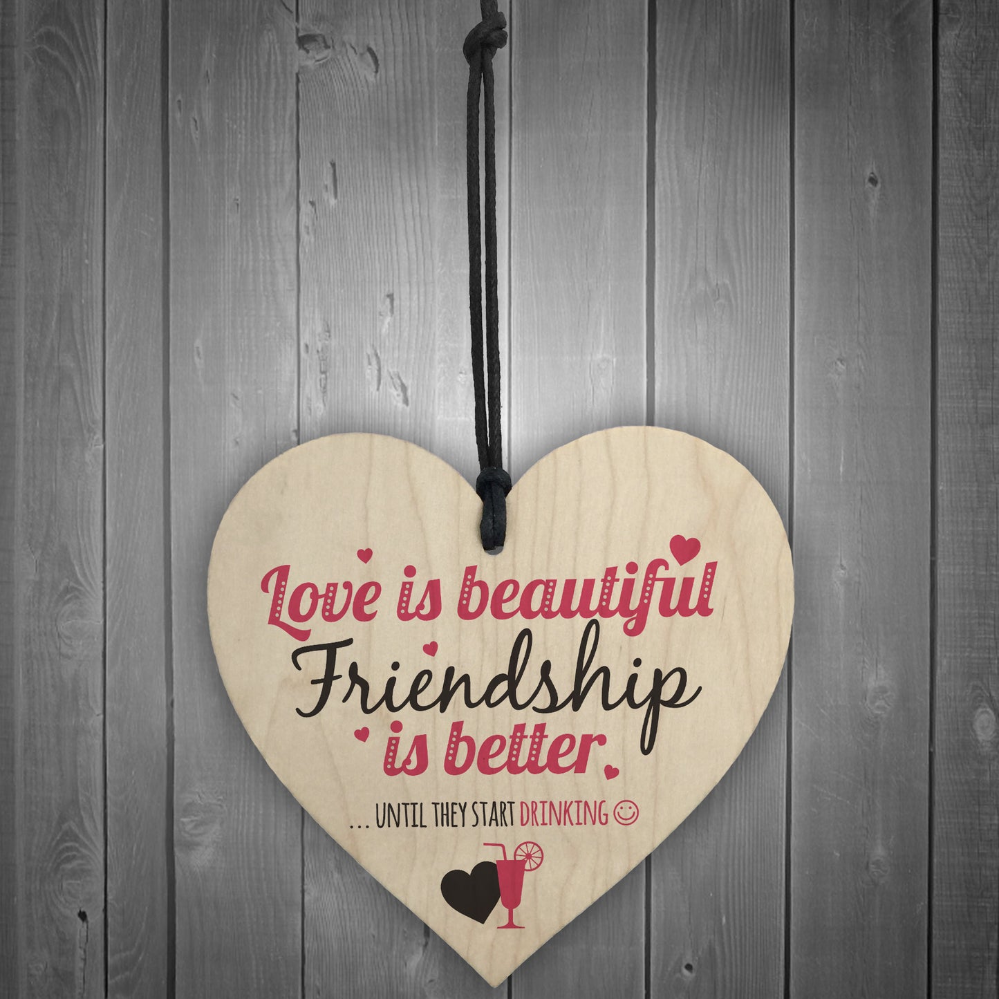 Friend Friendship Plaque Sign Funny Wooden Gift Alcohol Plaques