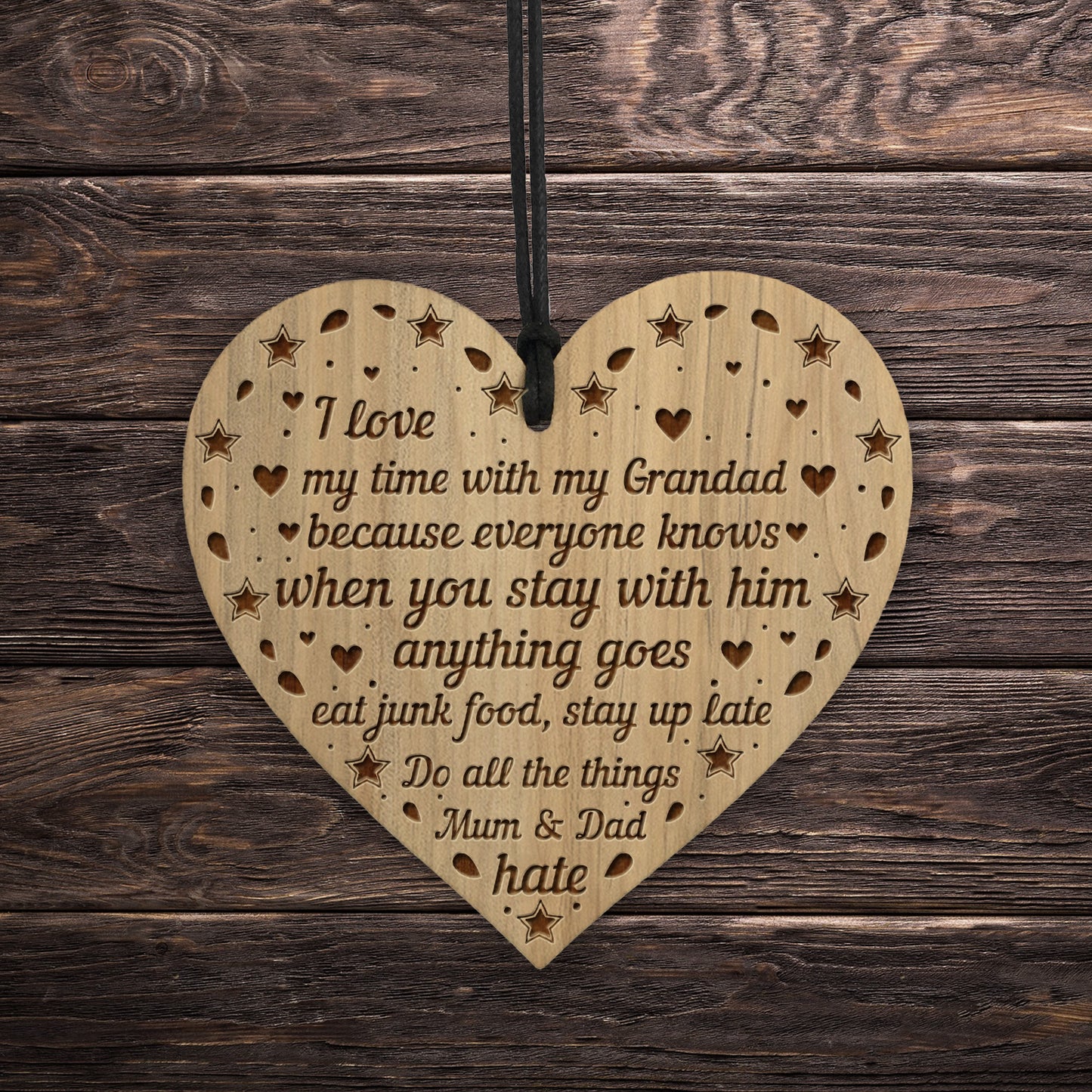 Funny Grandad Gift For Birthday Christmas Engraved Heart
