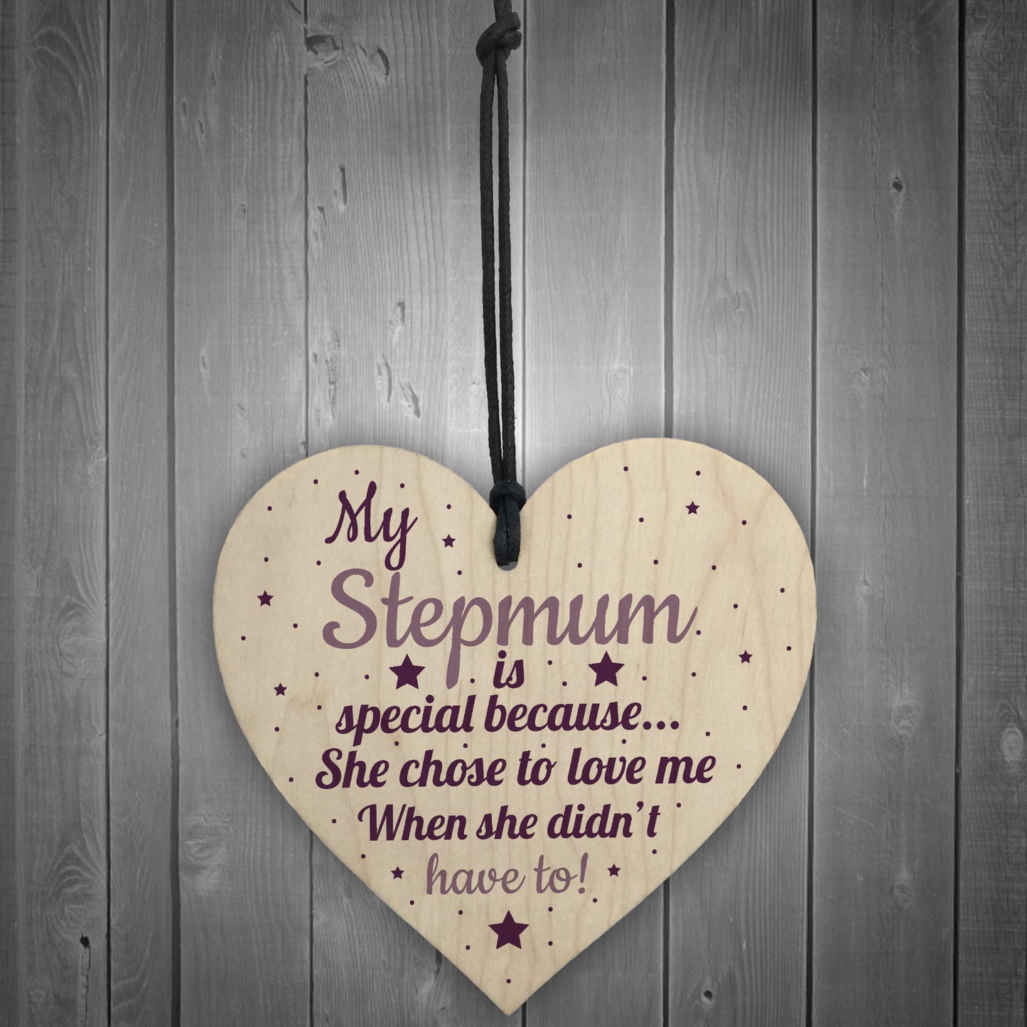 Handmade Special Stepmum Novelty Hanging Plaque Gifts For Mum