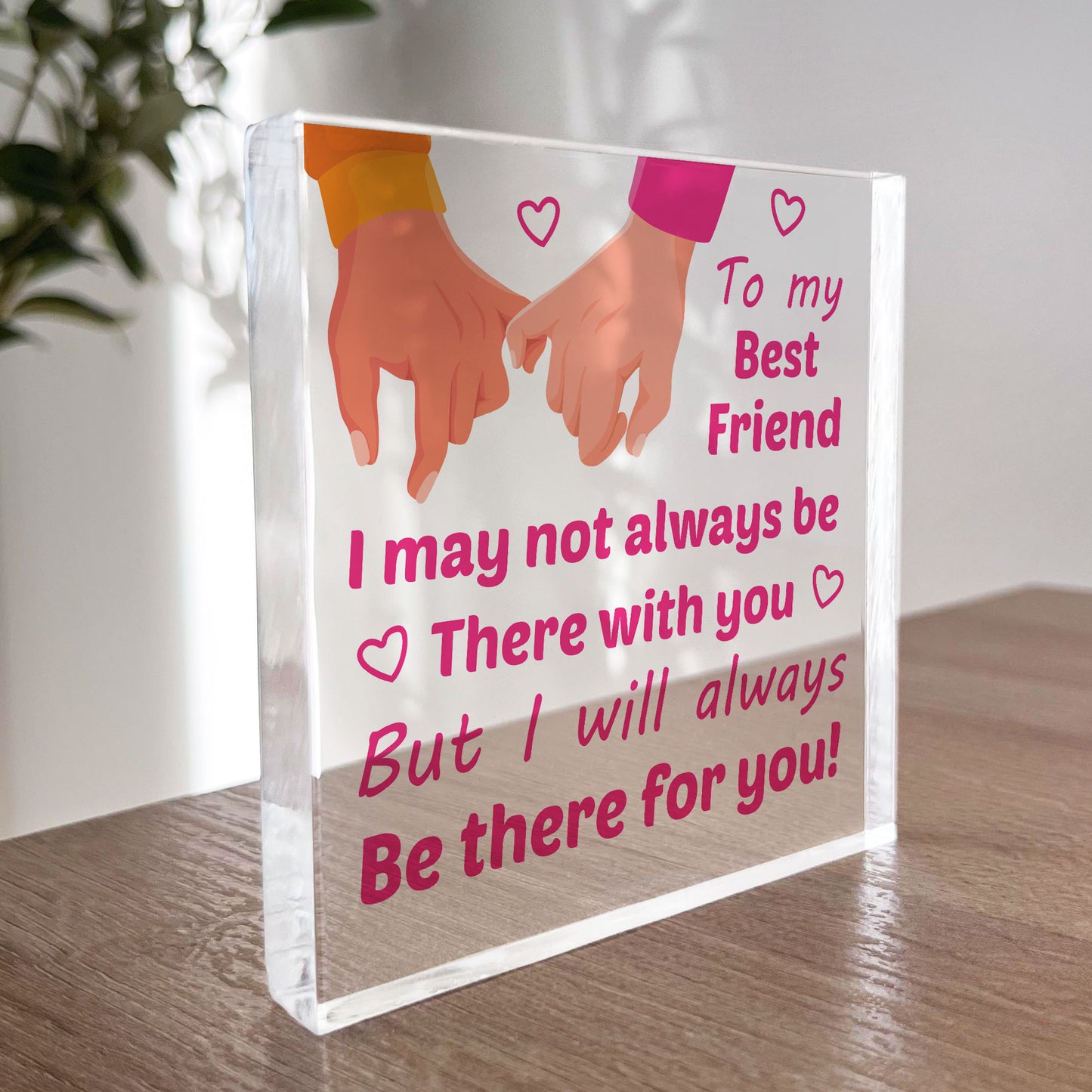 Best Friend Friendship Acrylic Plaque Gift For Christmas