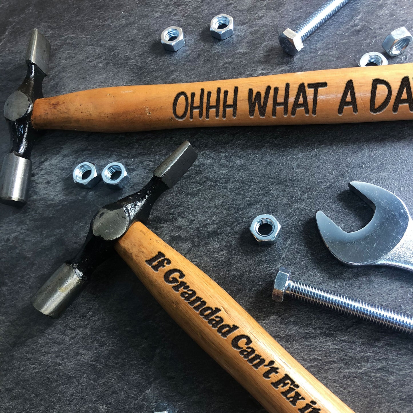 Ohh What A Day Novelty Engraved Hammer Gift For Him Birthday