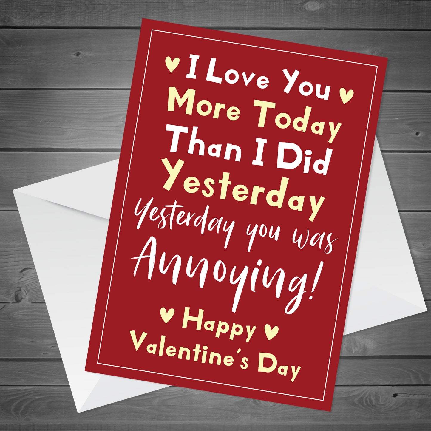 Joke Valentines Day Card For Him Her Funny Valentines Card