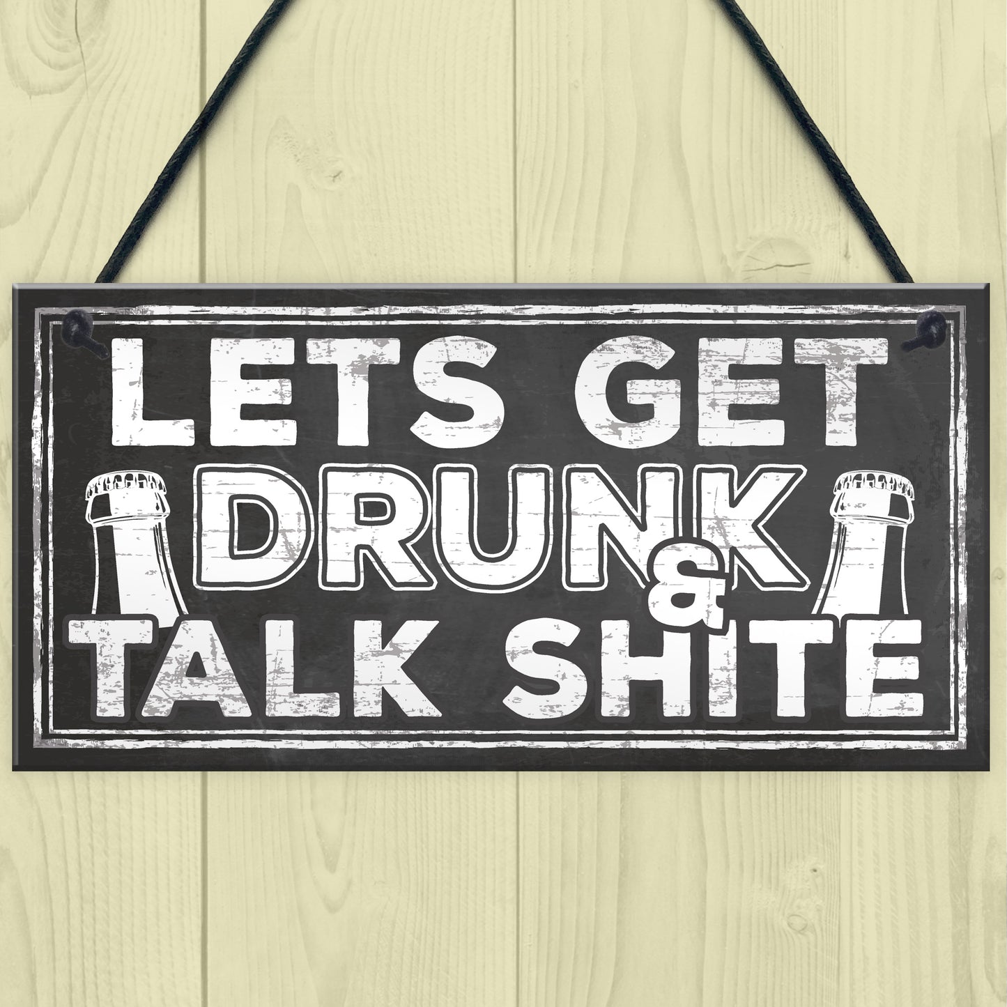 Funny Alcohol Sign Vodka Gin Beer Gifts Man Cave Home Bar Pub