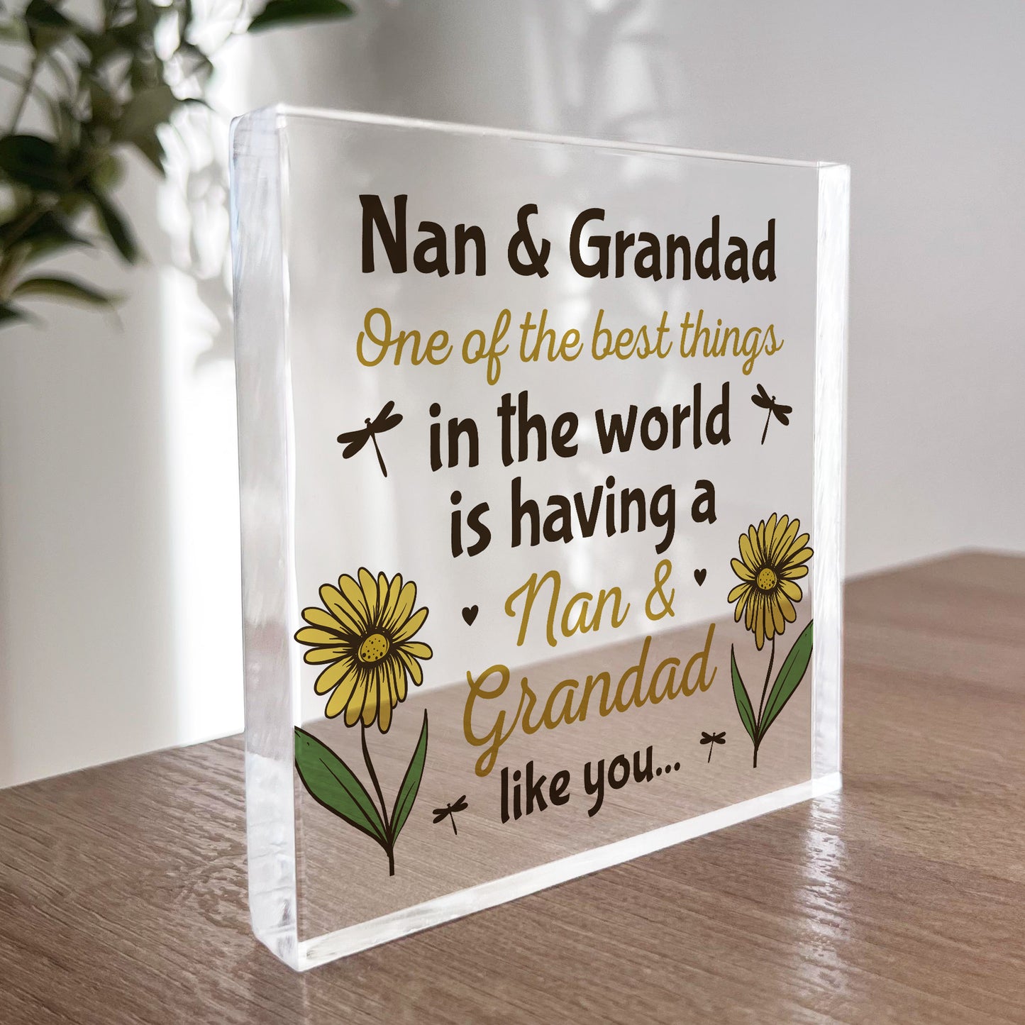 Nan and Grandad Gifts Acrylic Block Thank You Gift For Nan