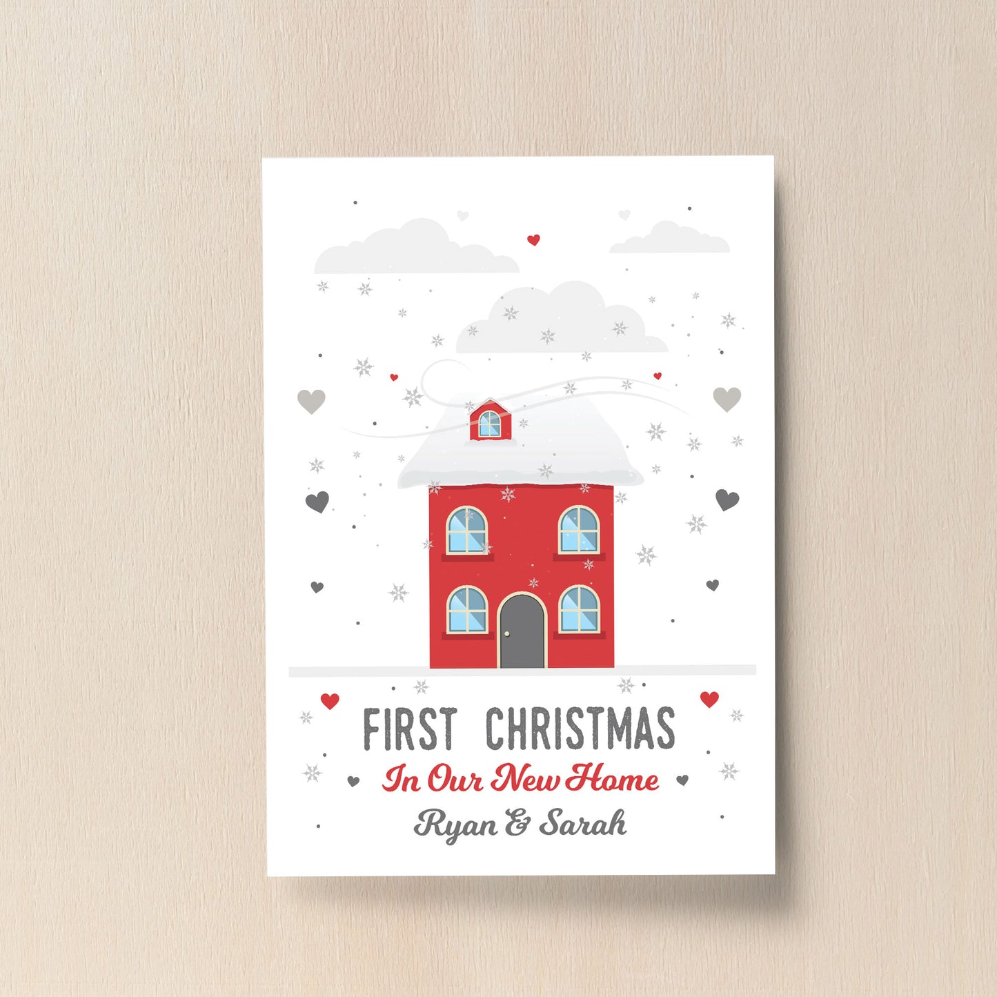 Personalised First 1st Christmas In Our New Home Print Decor