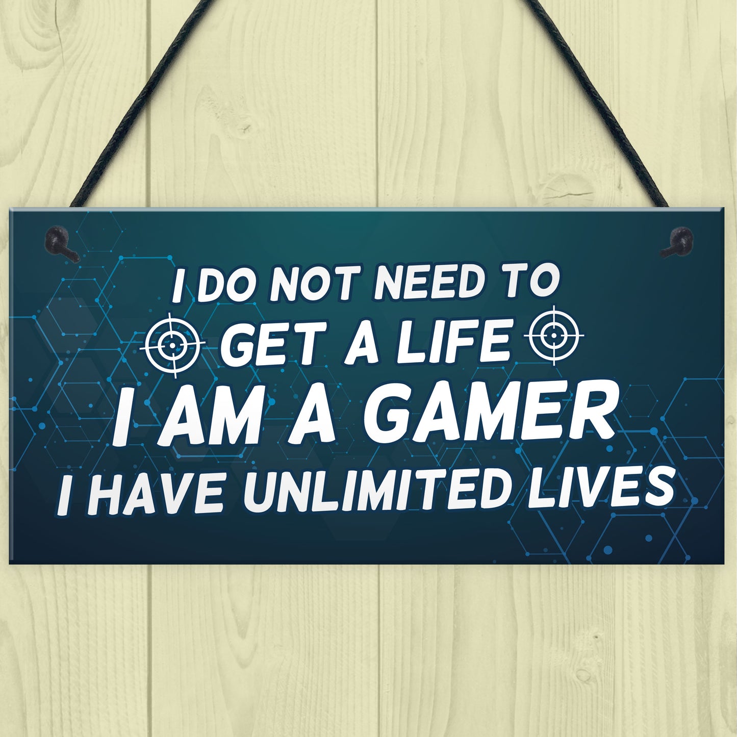 IM A GAMER Sign Funny Gamer Gift Hanging Plaque For Bedroom